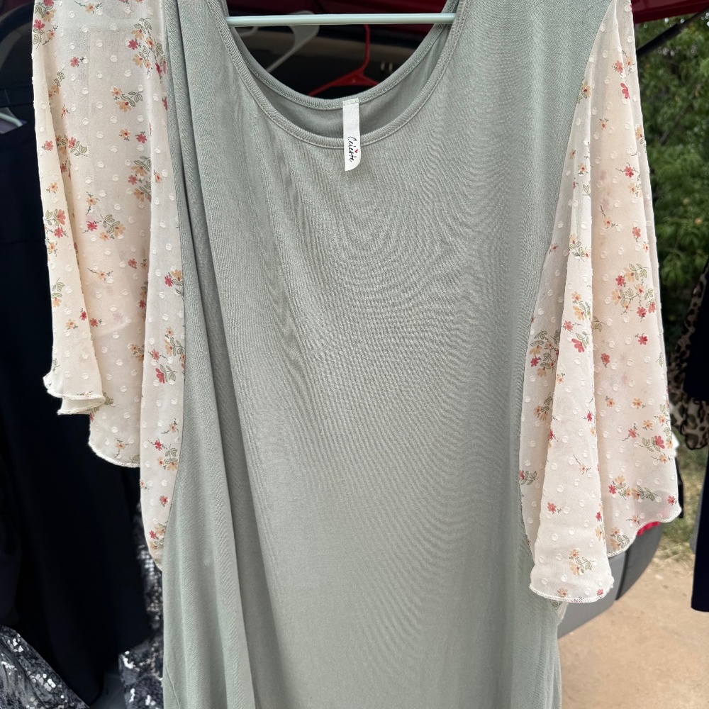 Celeste Olive green blouse